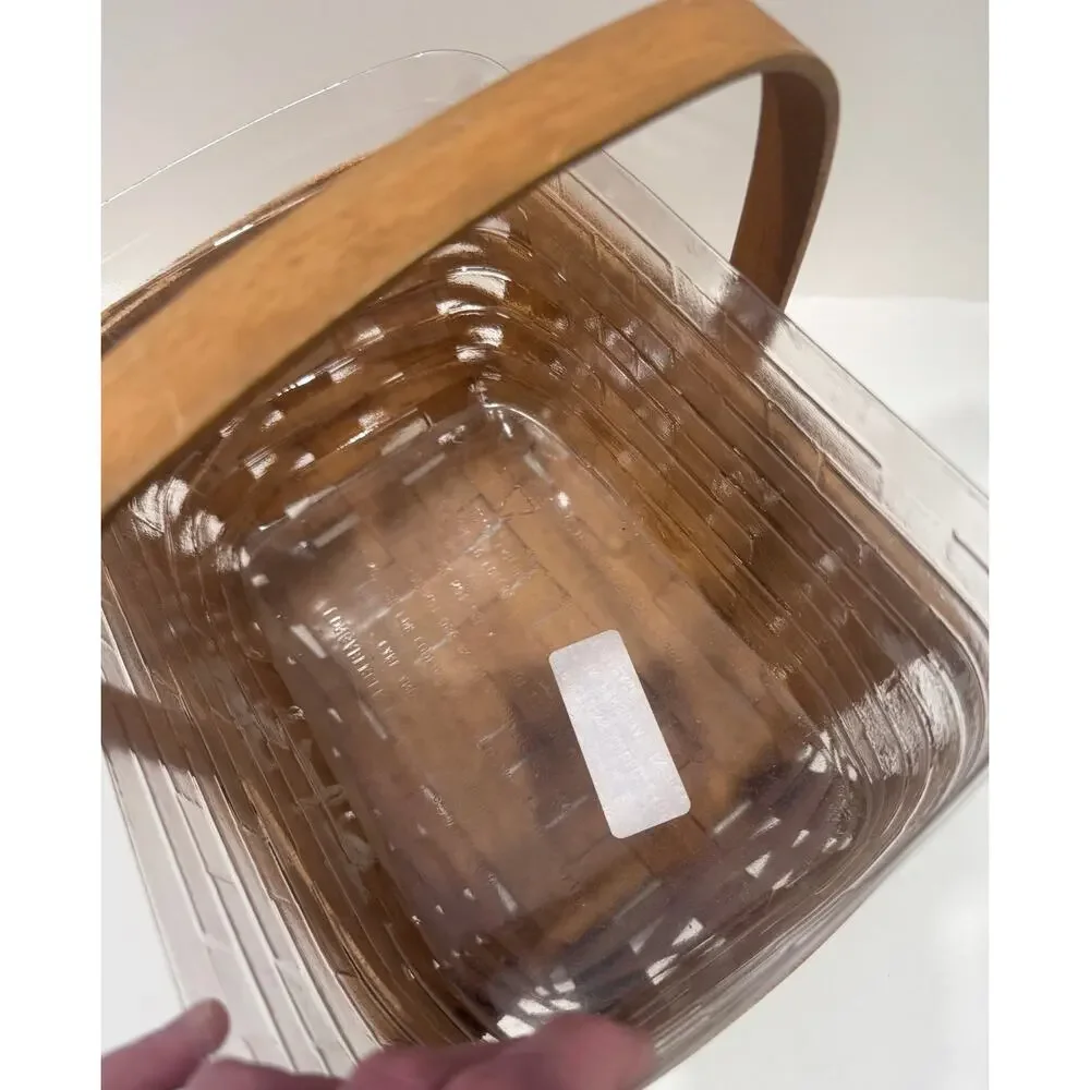 LONGABERGER Large Basket 2006 Easter Handmade Woven USA Liner